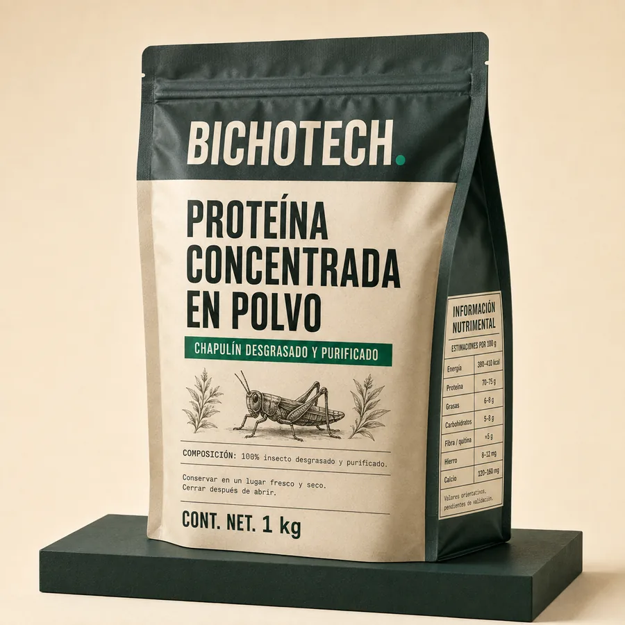 Empaque de proteína concentrada en polvo BICHOTECH